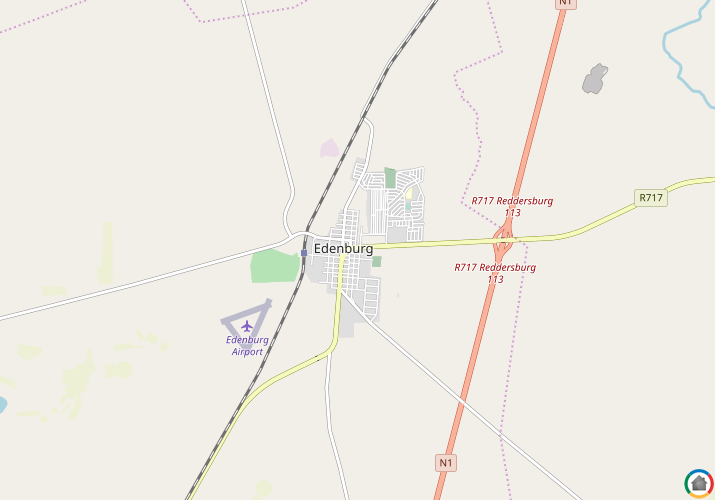 Map location of Edenburg